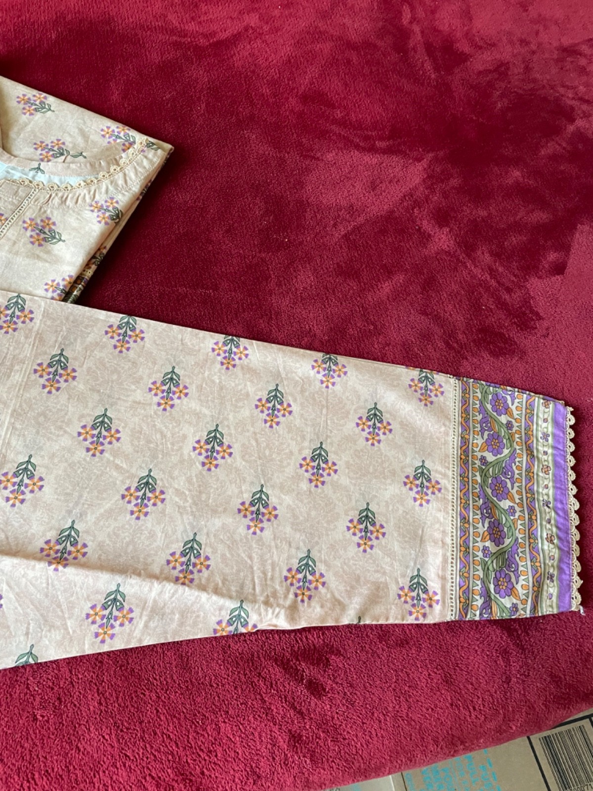 02 piece Printed Lawn/cotton suit Size L.