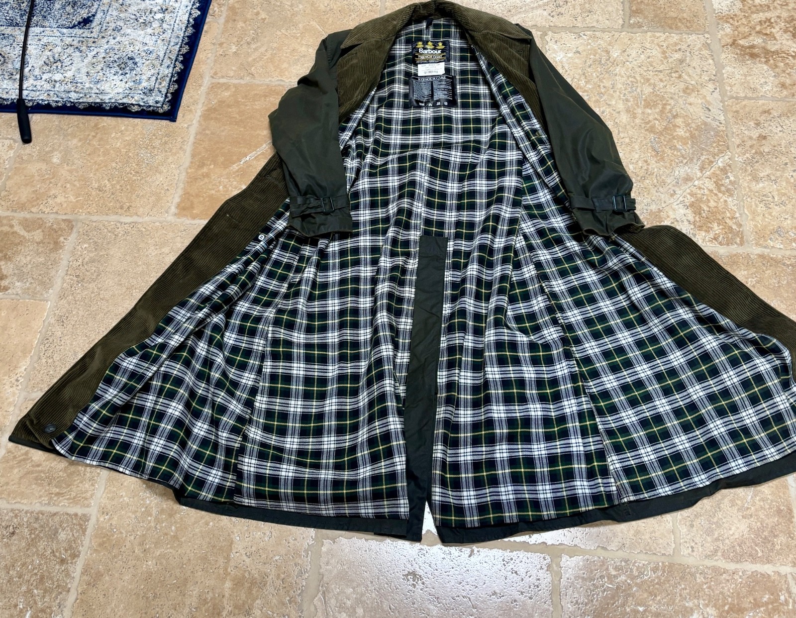 Limited Edition Vintage ’94 A600 Sage Barbour Trench Coat C42/107cm
