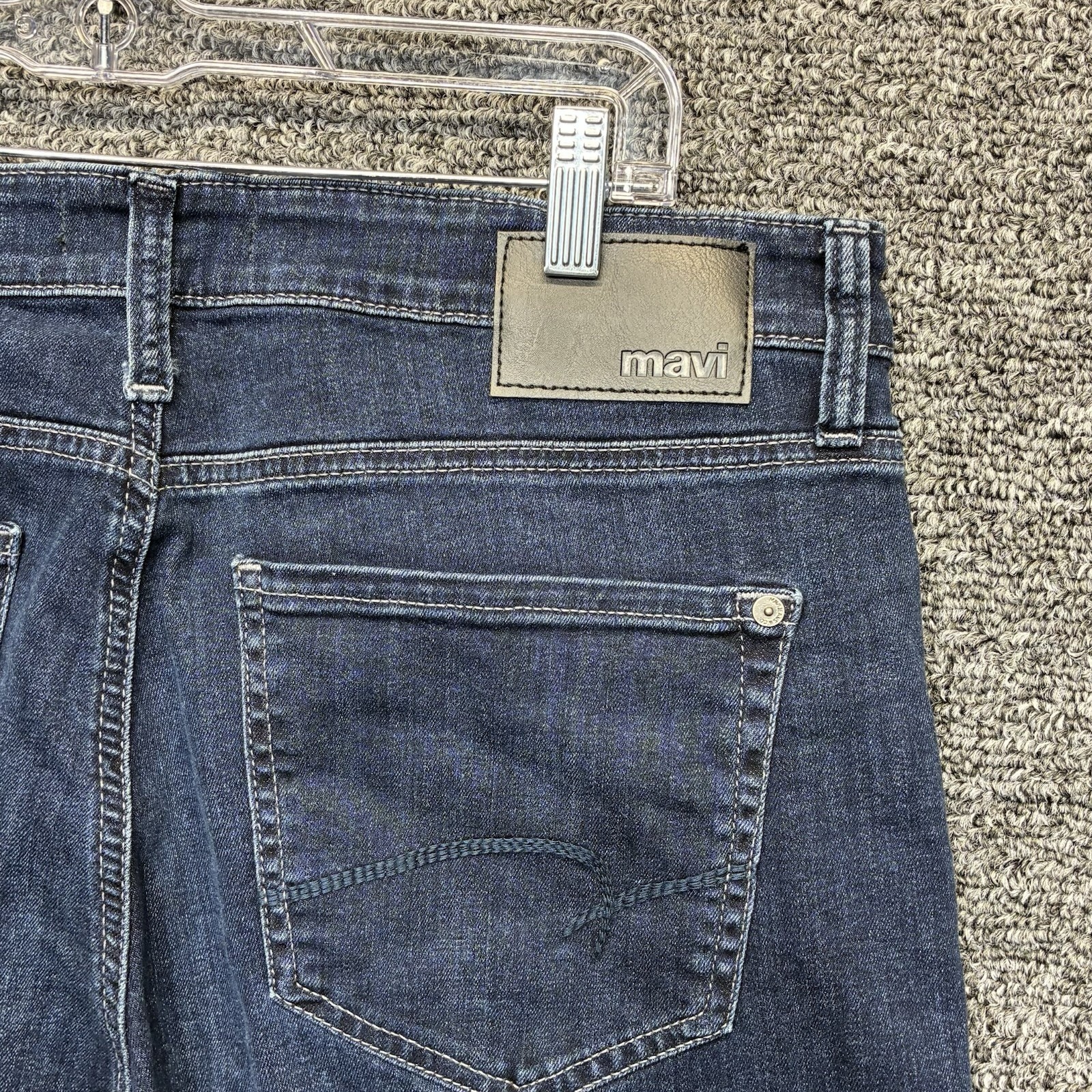 Mavi Matt Jeans Men 34×36 Dark Blue Relaxed Fit Straight Leg Stretch Denim Pants