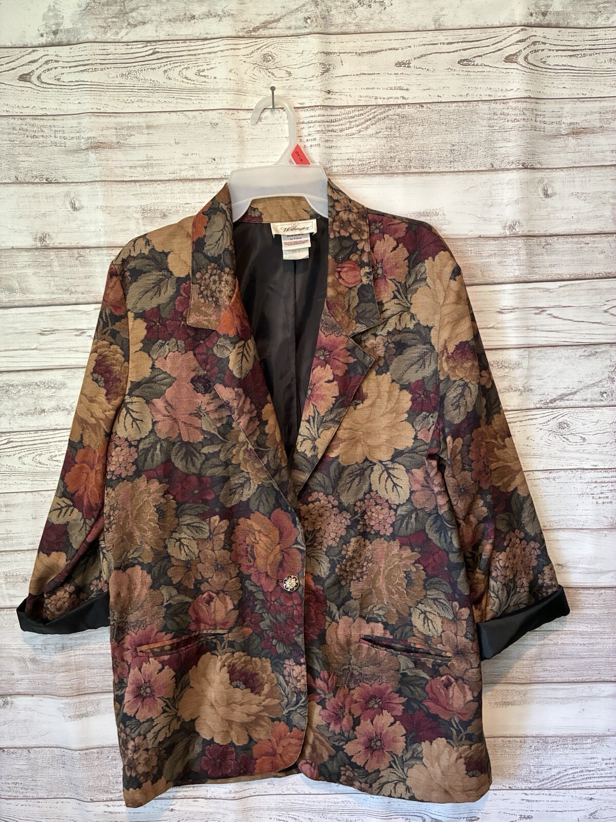 Worthingtom VINTAGE Floral Women’s Blazer Size 12 Old Money Boho Chic Earth Tone