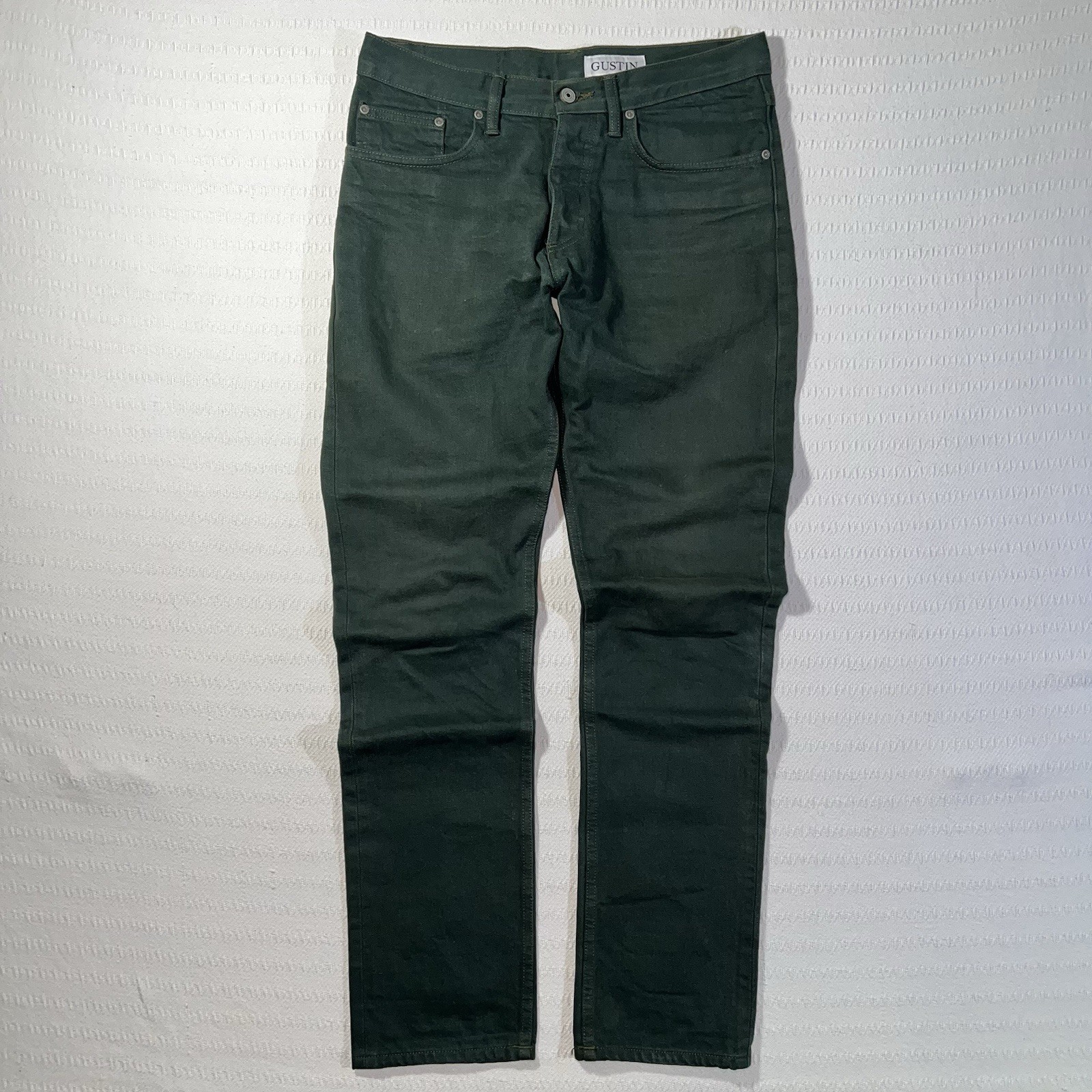 Gustin #308 Mens Japansese Repro Skater Twill Pants 5-Pocket Slim Fit Sz 32×33