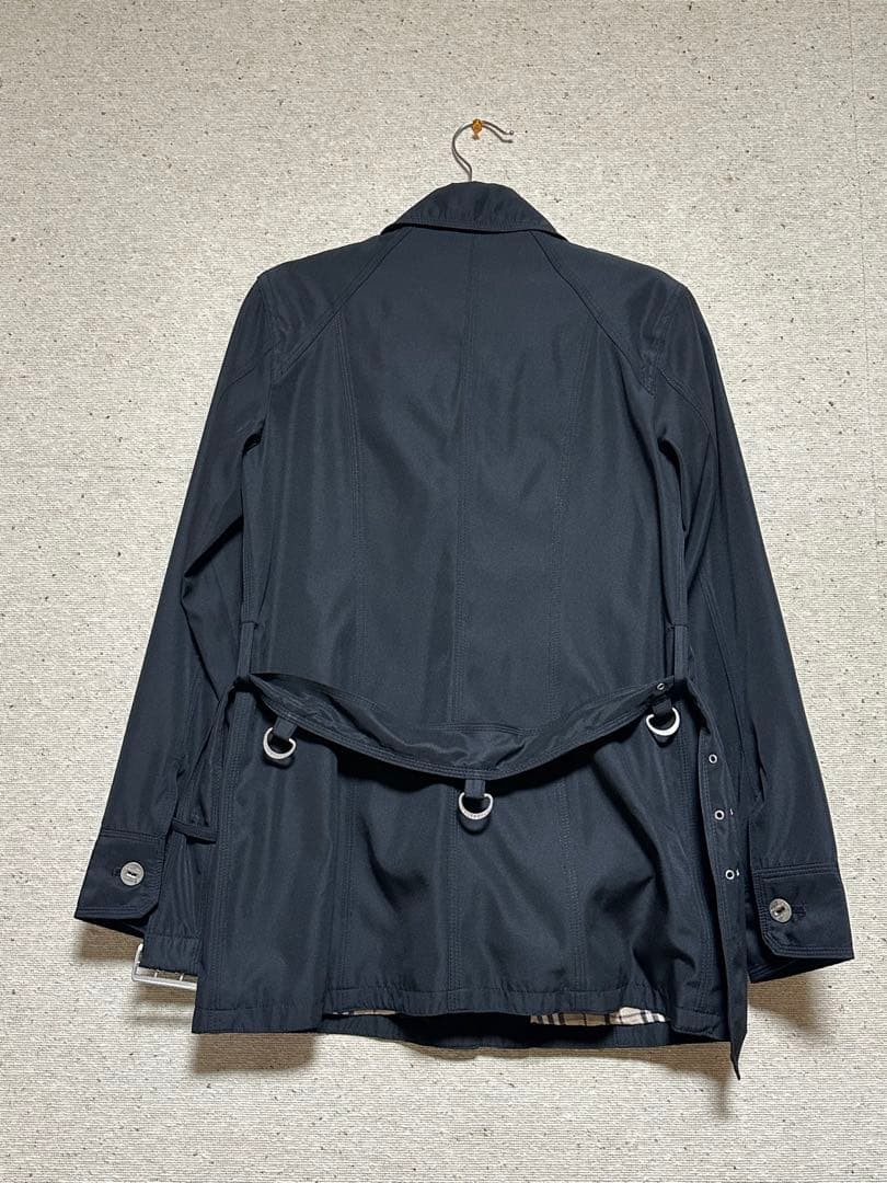 Burberry Black Short Trench Coat Size M