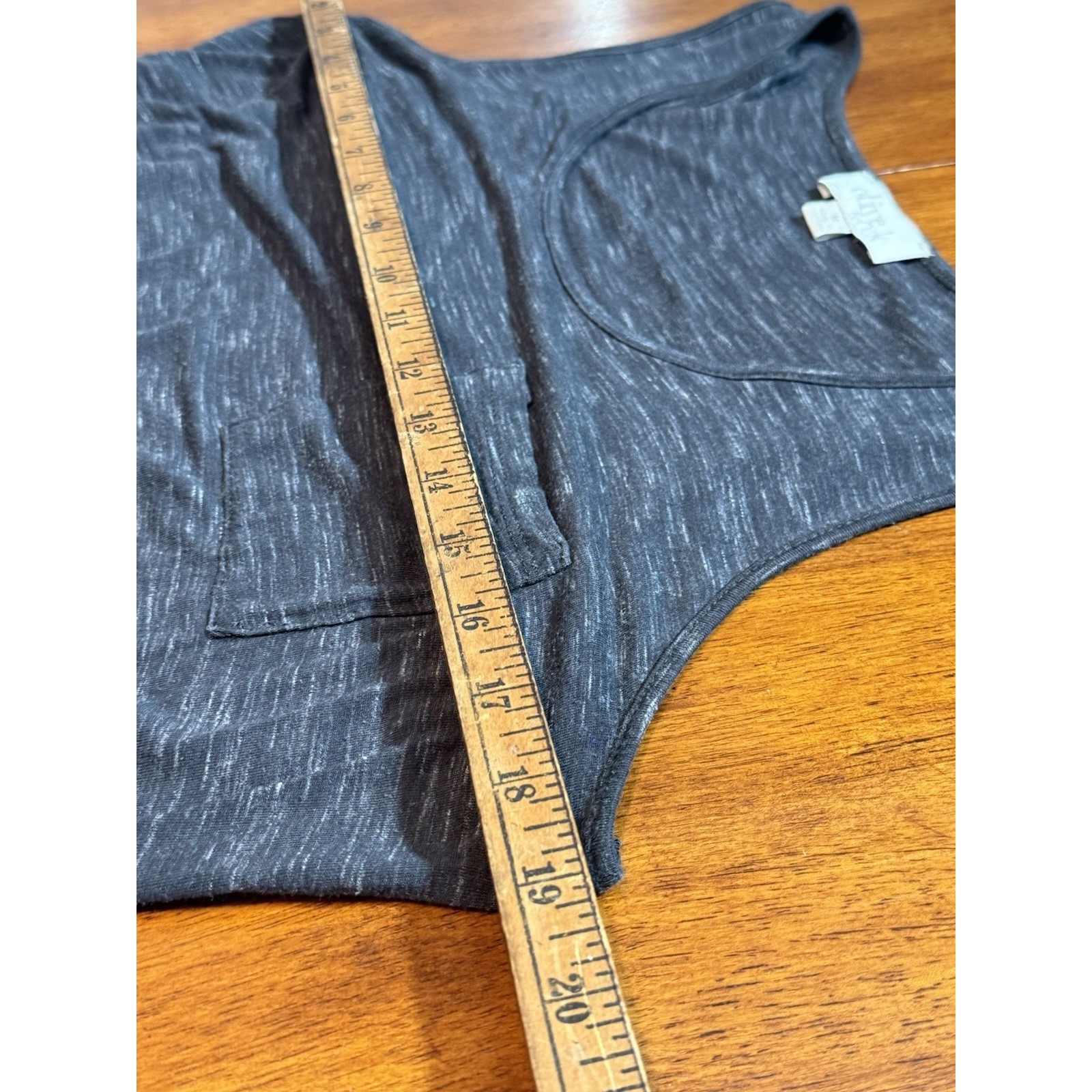 olive & oak Grey Heathered Knit Drawstring Waist Pocket Dress Medium