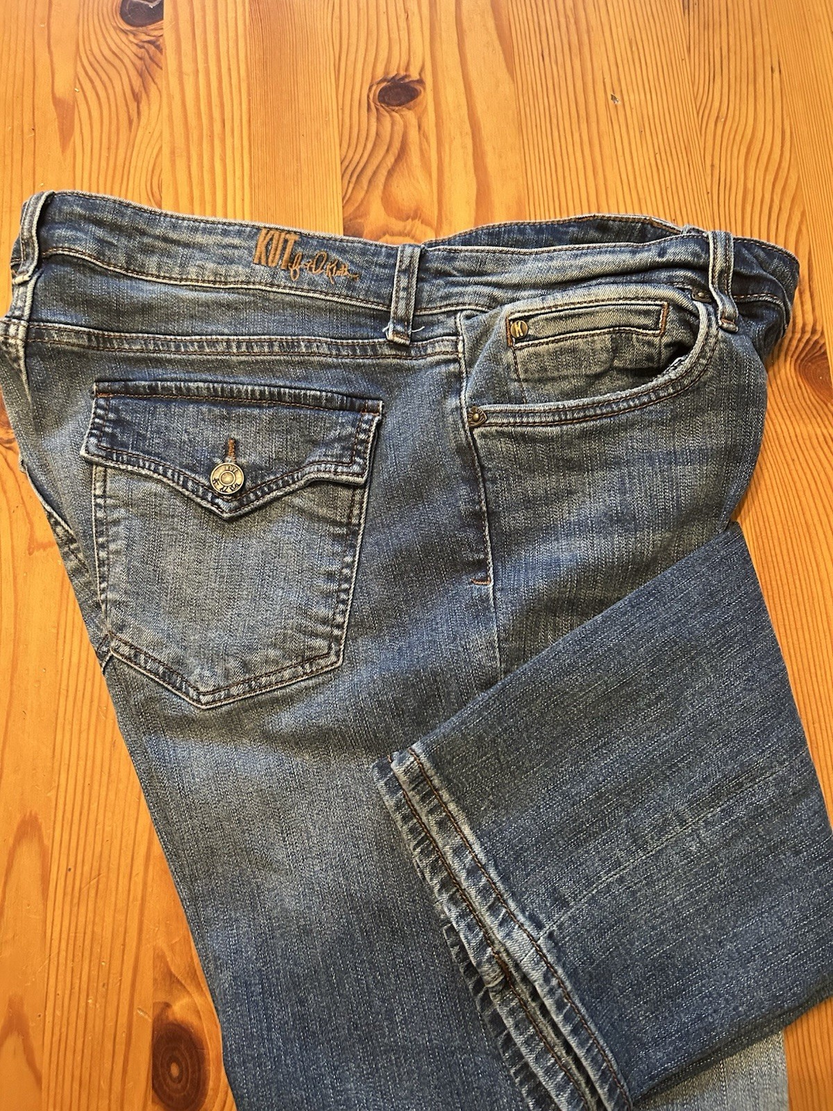 Kut From The Kloth Jeans Women Size 14 Blue Katy Boyfriend Flap Pockets