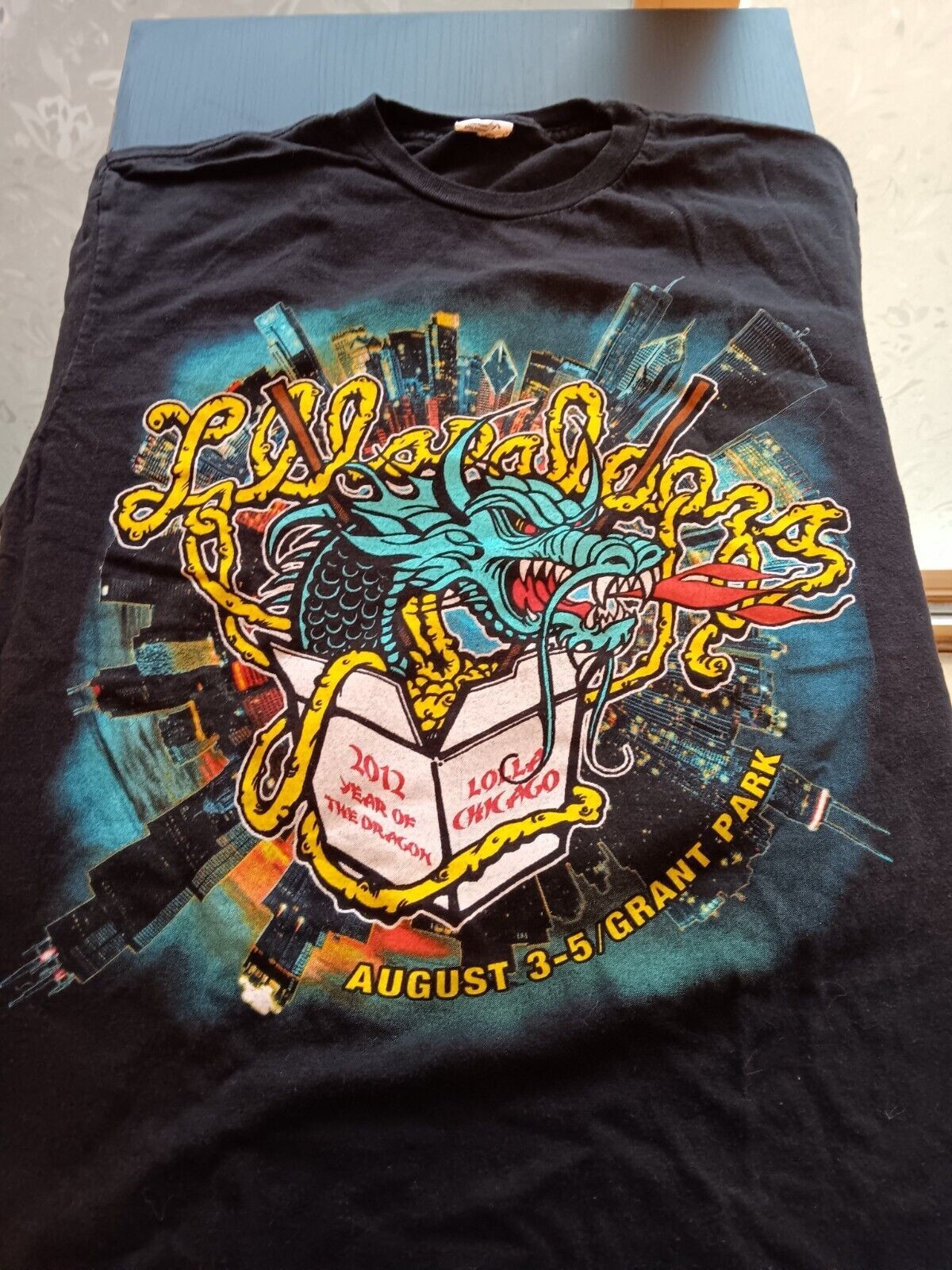 Vintage Lollapalooza 2012 Black Cotton tee Shirt Unisex All size S-345XL 1HRC86