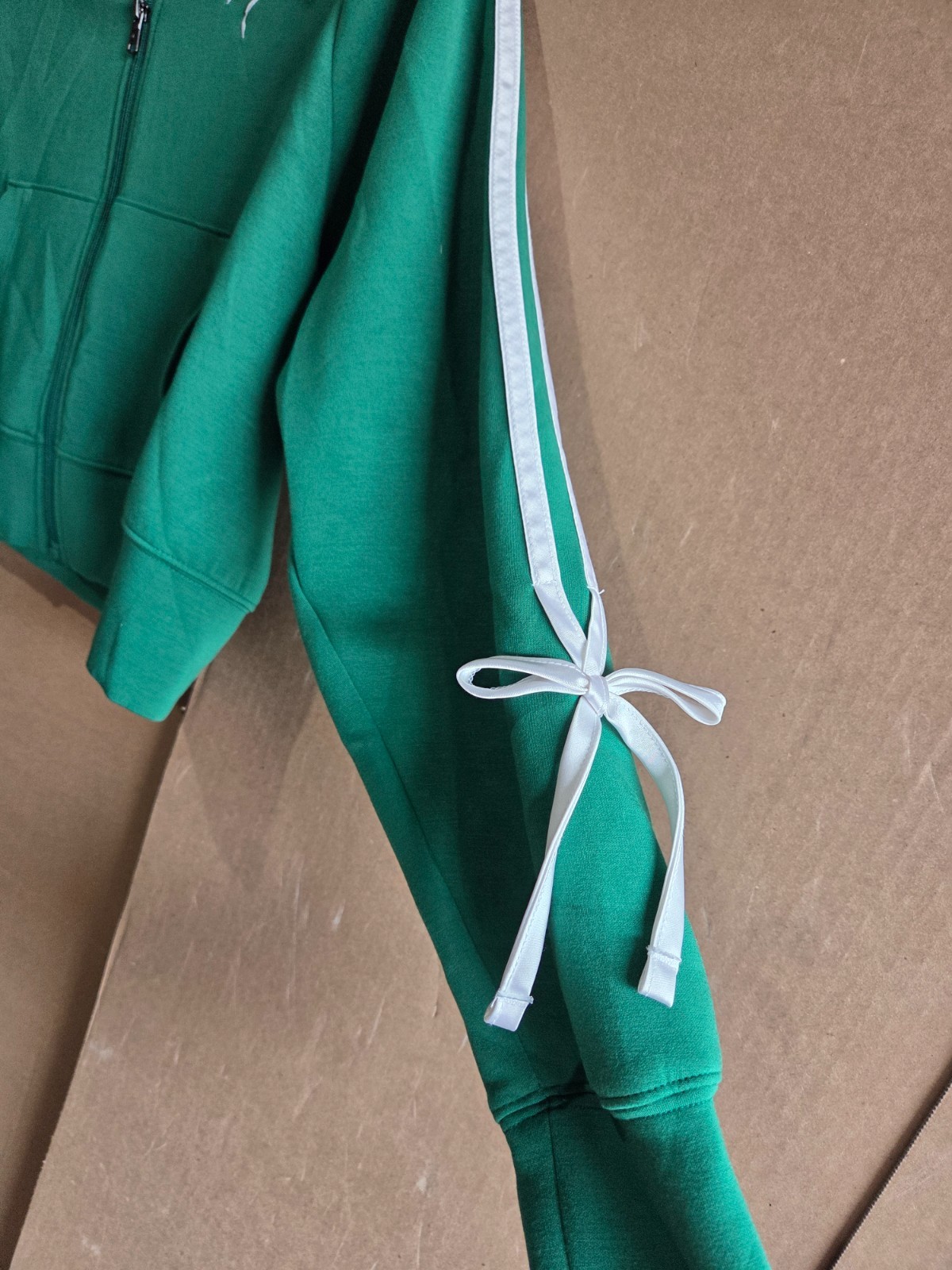 Champion In the Stands Full Zip Top Women’s Medium Green Mock Neck Long Sleeve