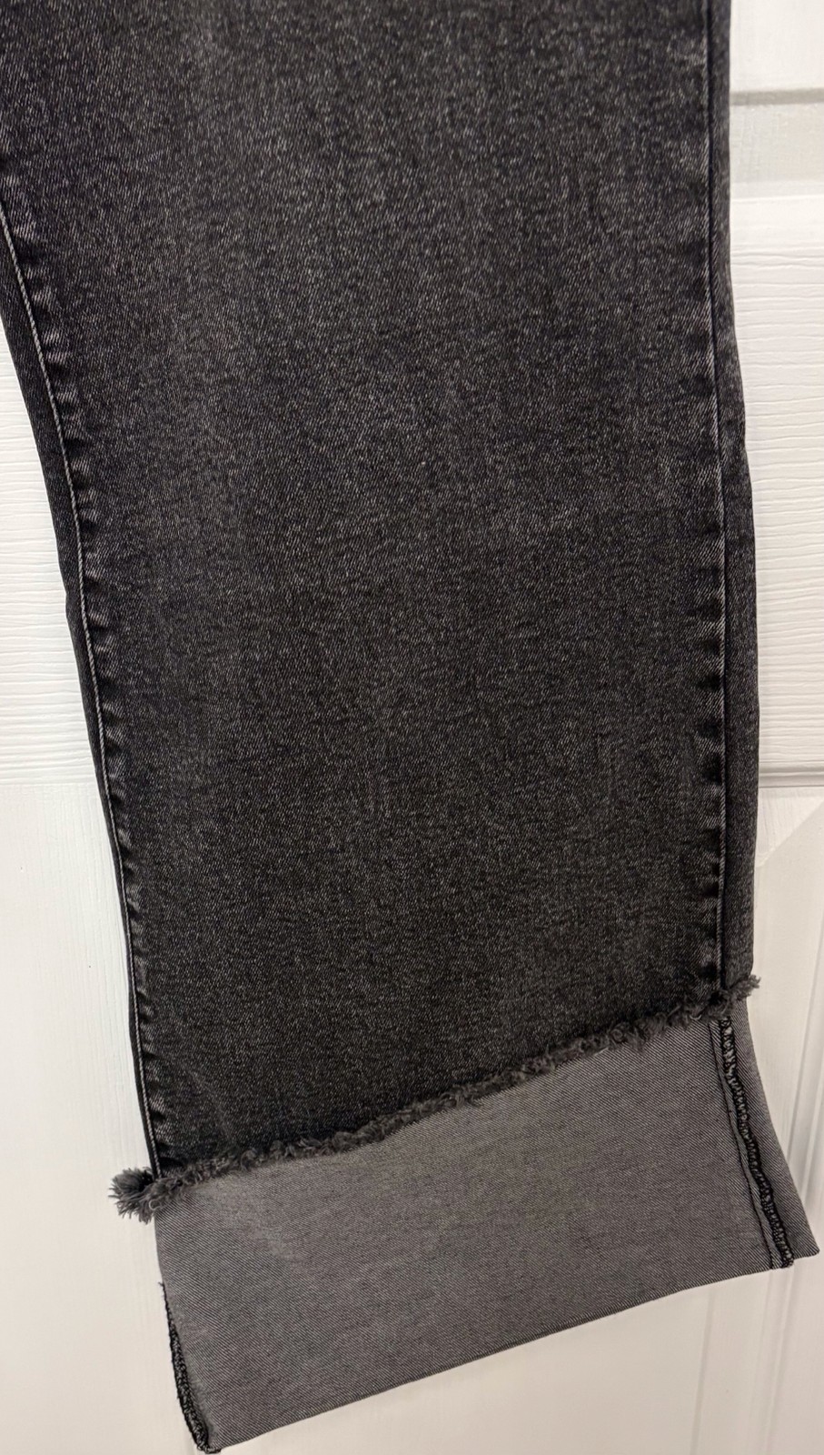 NWT Fashion Nova All The While Cuffed Wide Leg Black Jeans Sz:13