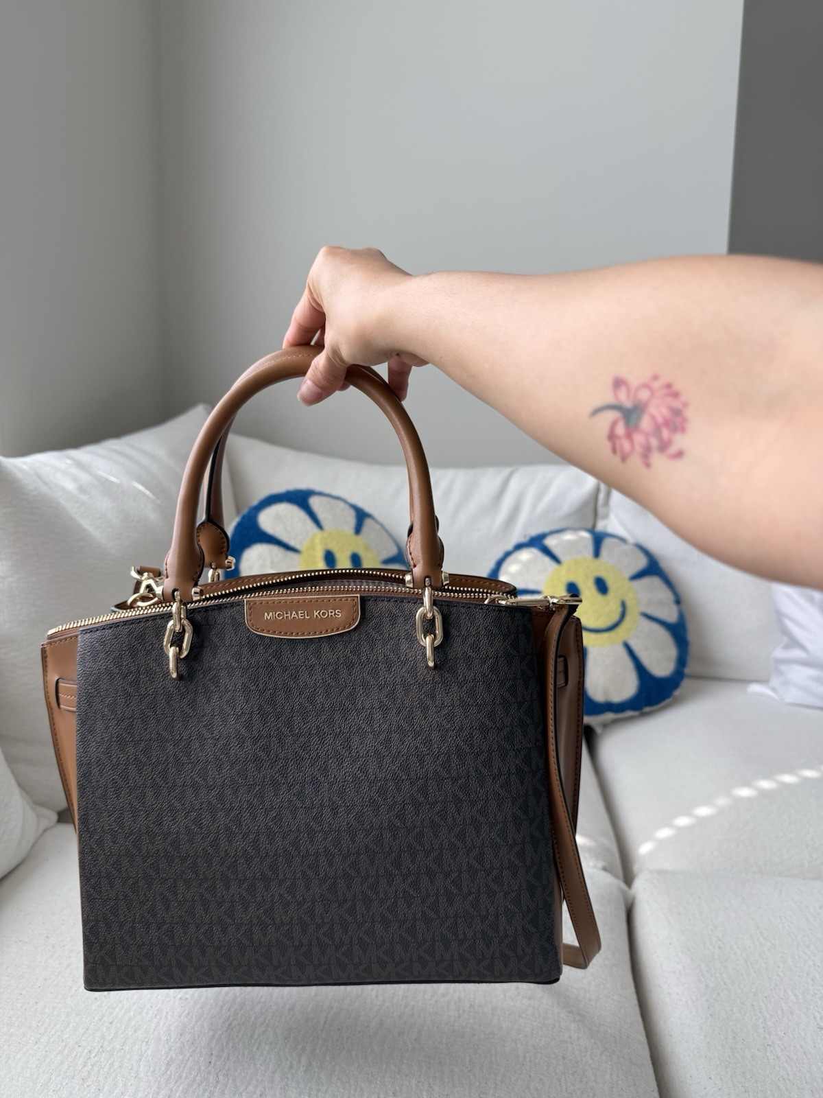 ✨Michael Kors Rochelle Satchel Bag Triple Compartment with Removable Strap
