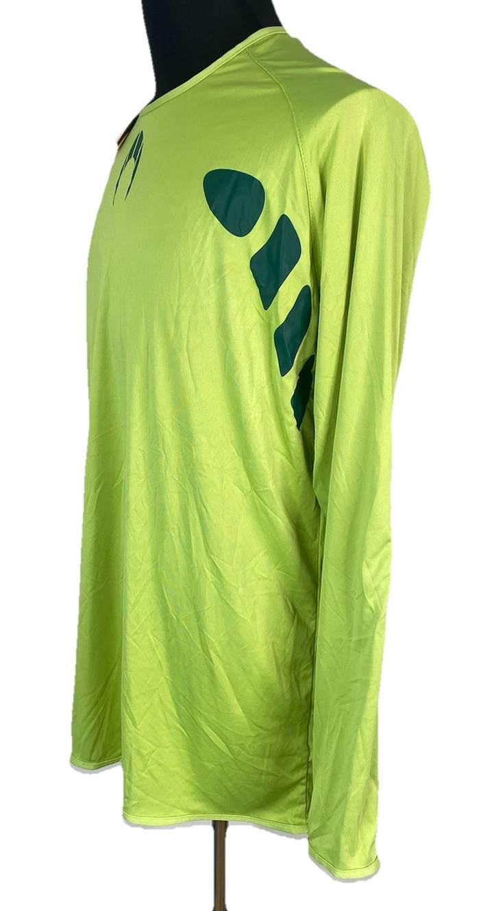 Ho Soccer Goalie Shirt Mens 2XL Green Never Beaten Long Sleeve Elbow Pads NEW