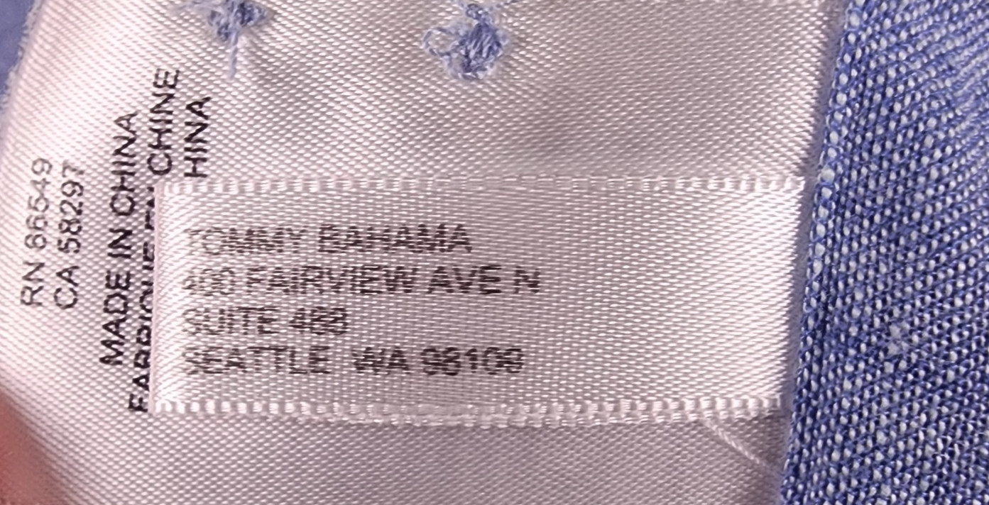 Tommy Bahama Relax Blue Linen Long Sleeve Button Down Shirt XL Beach Island Surf