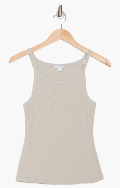 James Perse Cotton Rib Cami Tank Black,Mineral Size 1(S),2(M),3(L),4(XL) NWT $95