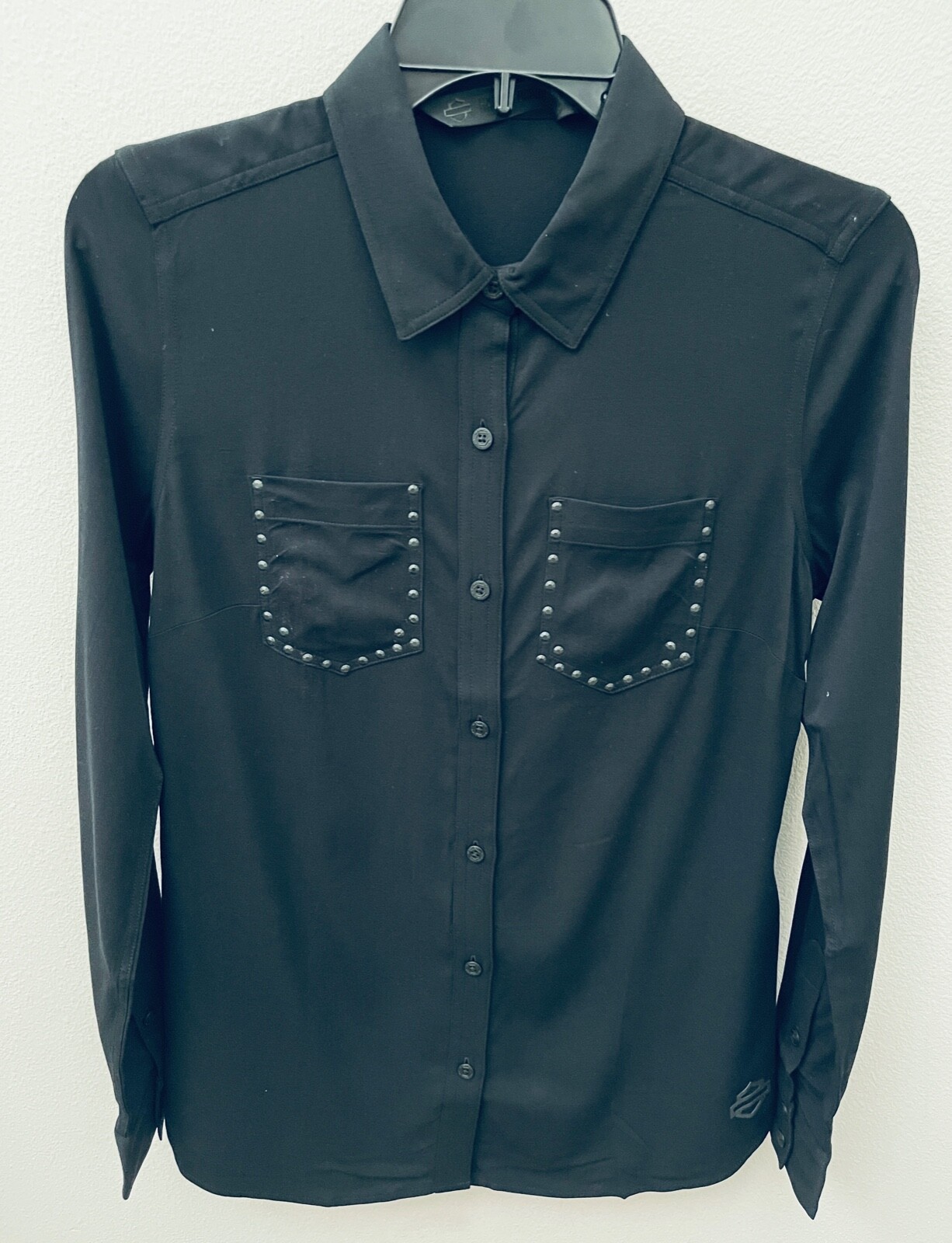 Harley-Davidson Women’s Studded Stretch Rayon Shirt Black NWT MSRP $85