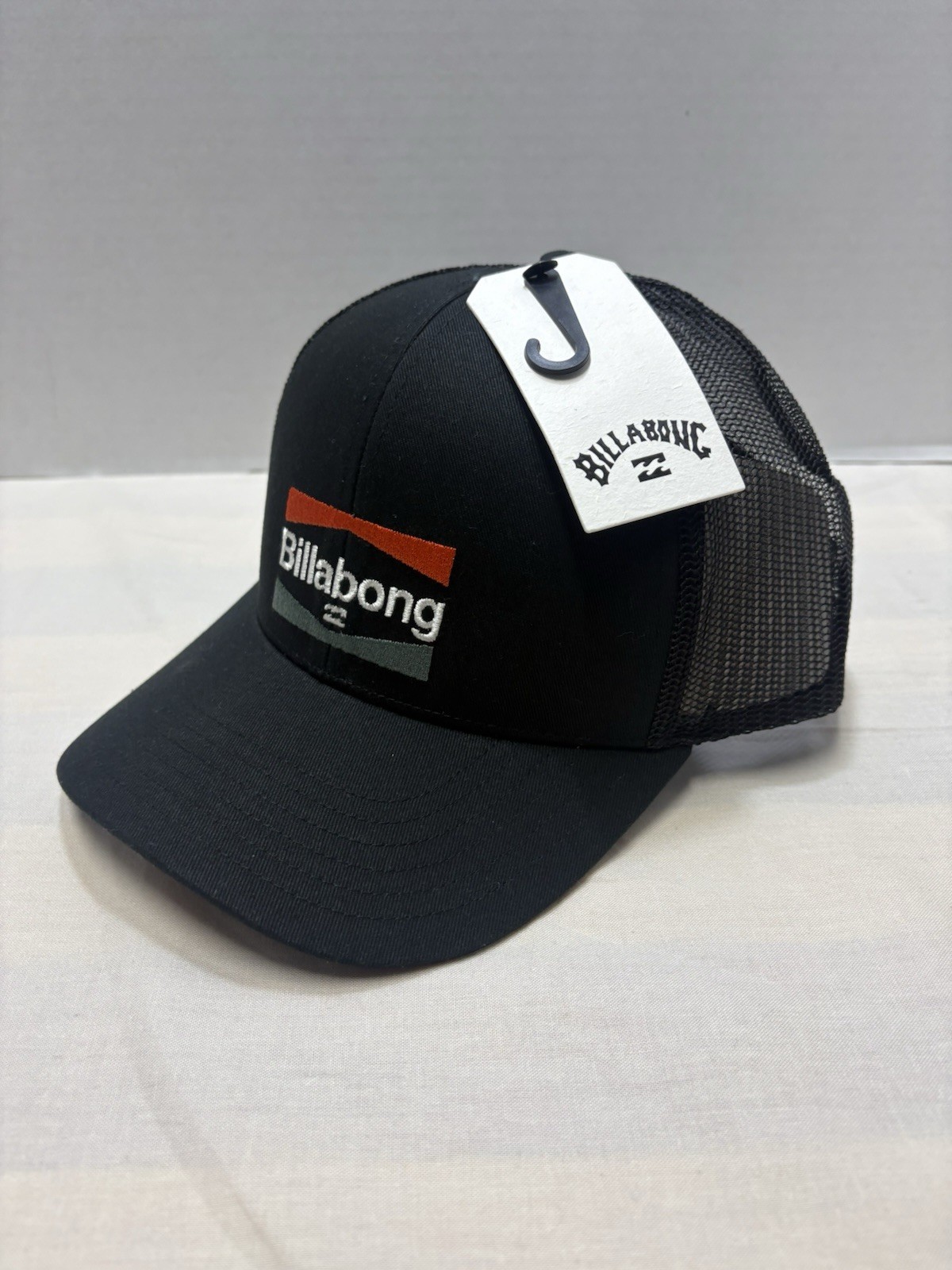 NEW Billabong Walled Trucker Hat Stealth Black Classic Six Panel Mesh Back NWT