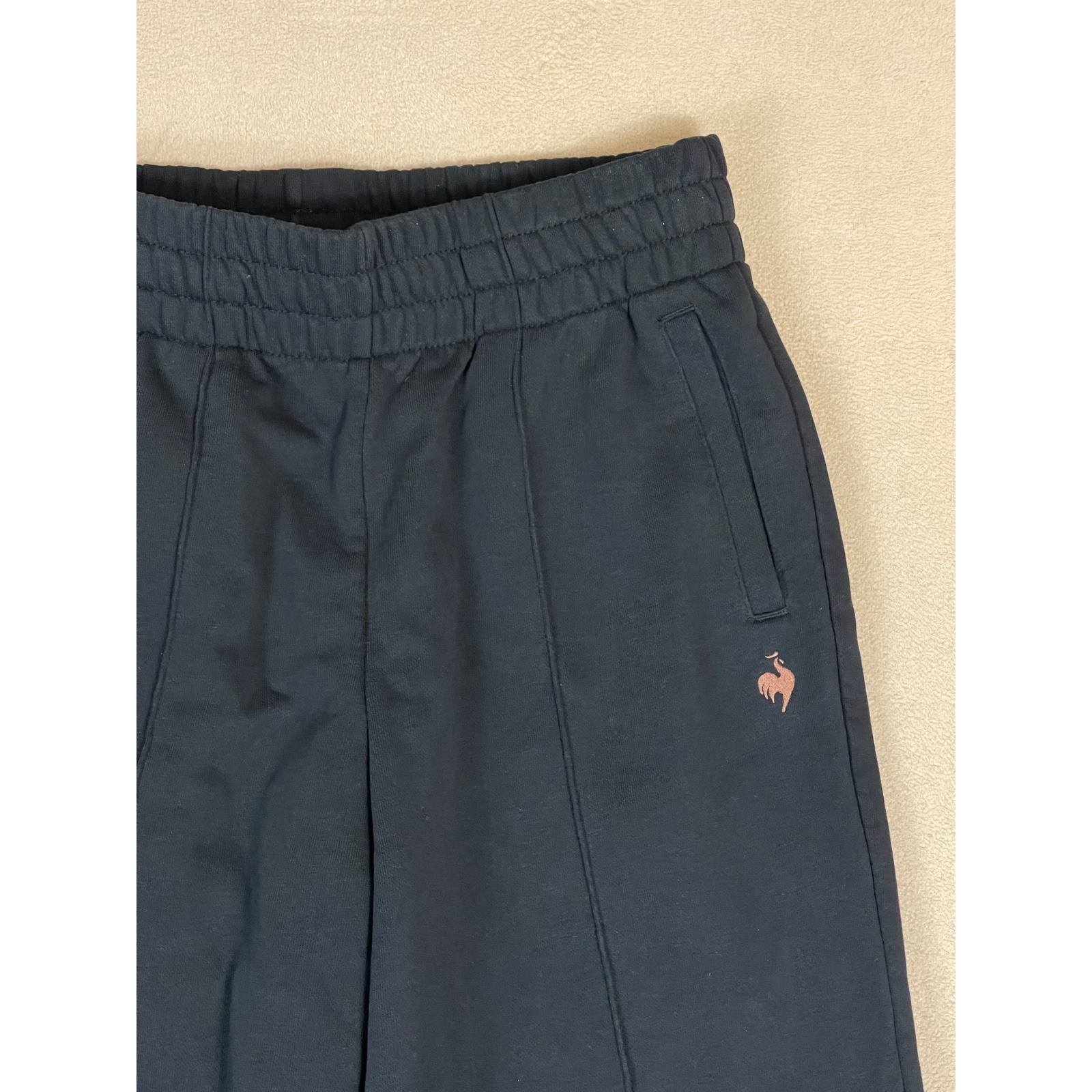 Le Coq Sportif Sweatpants Joggers Black Embroidered Rooster Logo Size L