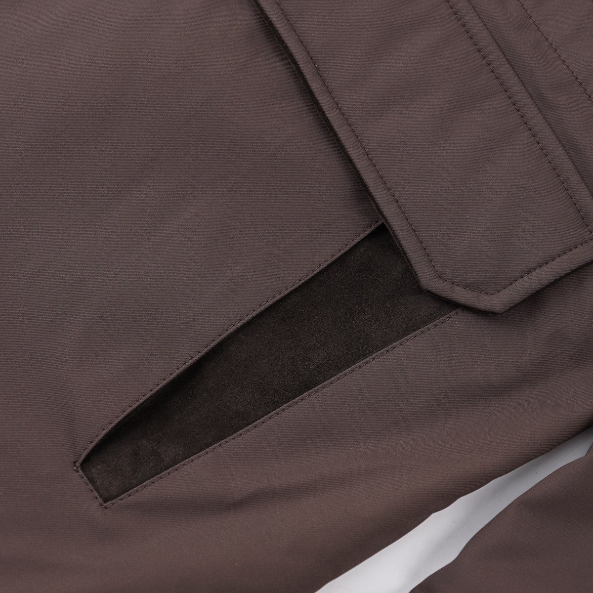 Brett Johnson ‘Lugano’ Brown Padded Silk Safari Field Jacket S (Eu 48) NWT