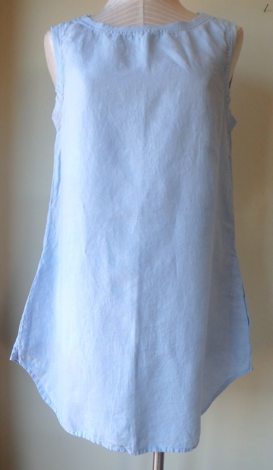 FLAX Designs Coastal Tunic 2G NWT Linen Tank Top Powder