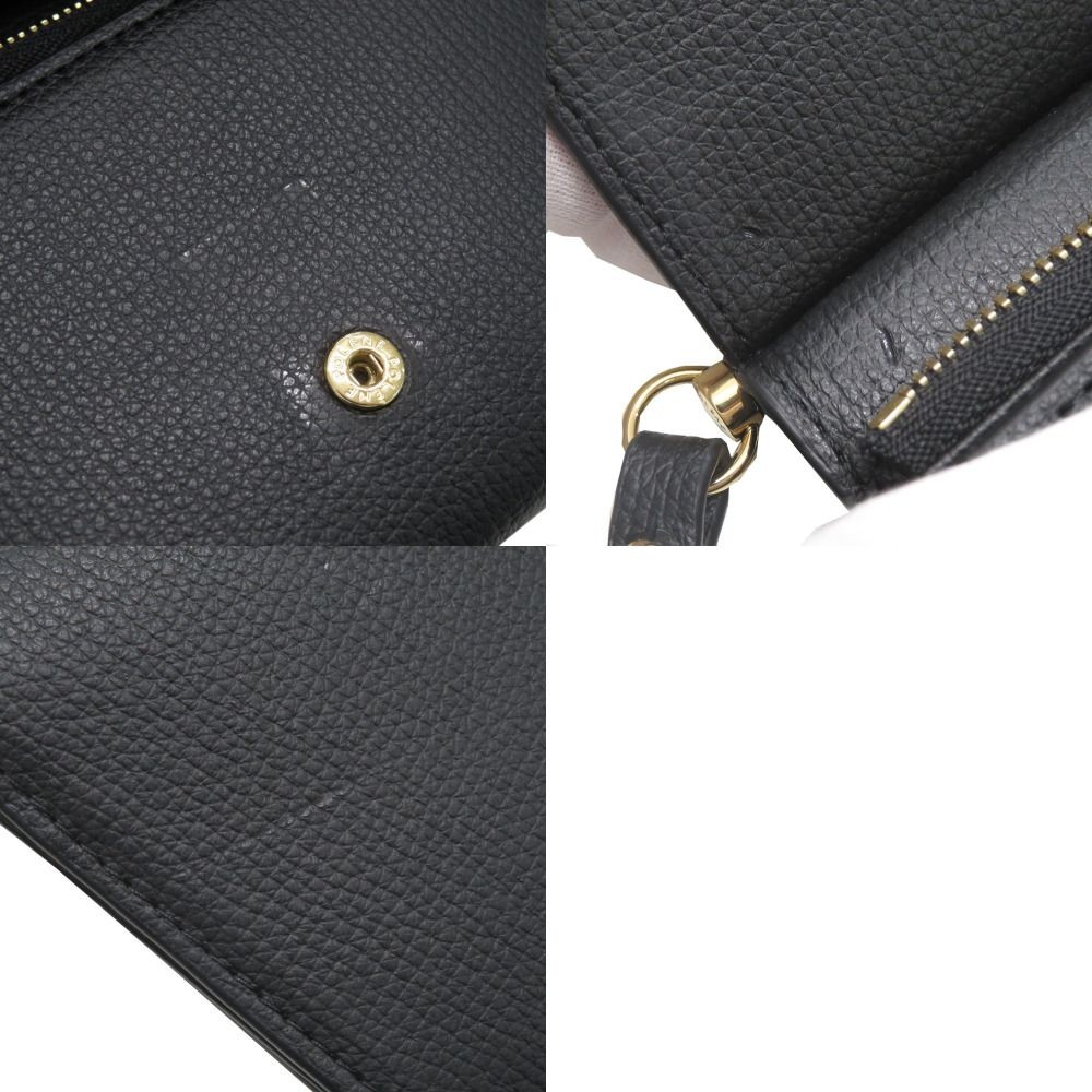 Excellent Condition POLENE Numero Sept Crossbody Wallet Leather Black Shoulder W