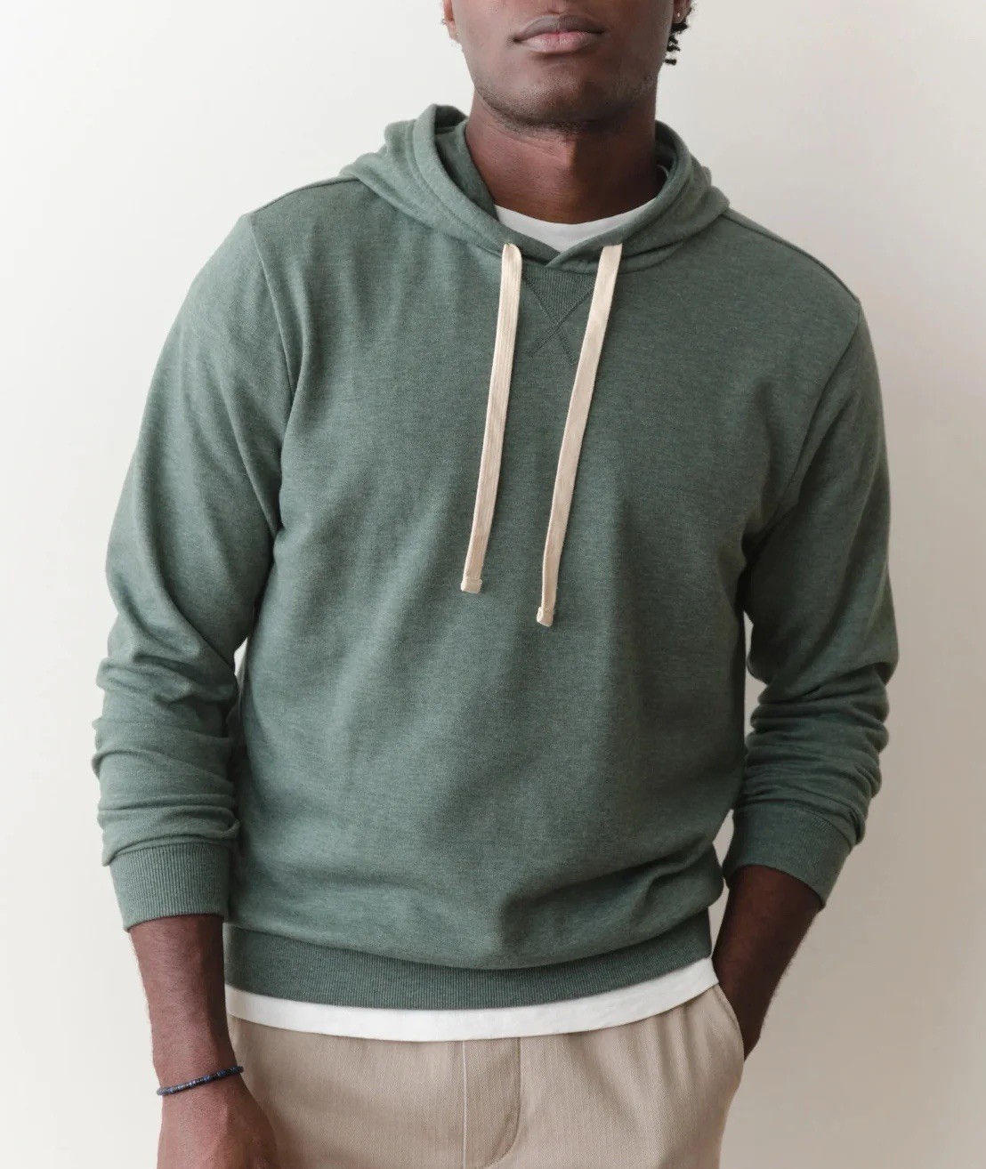 Marine Layer Pullover Hoodie Textured Men’s Medium M Green Beachy Soft Hooded