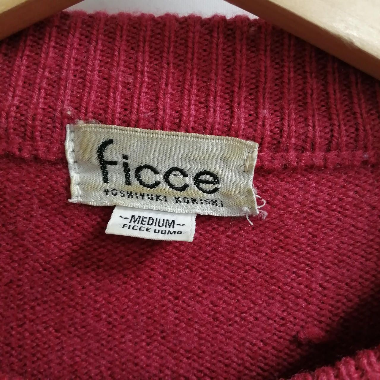 FICCE Wool Blend Pullover Knit PPL×RED Used