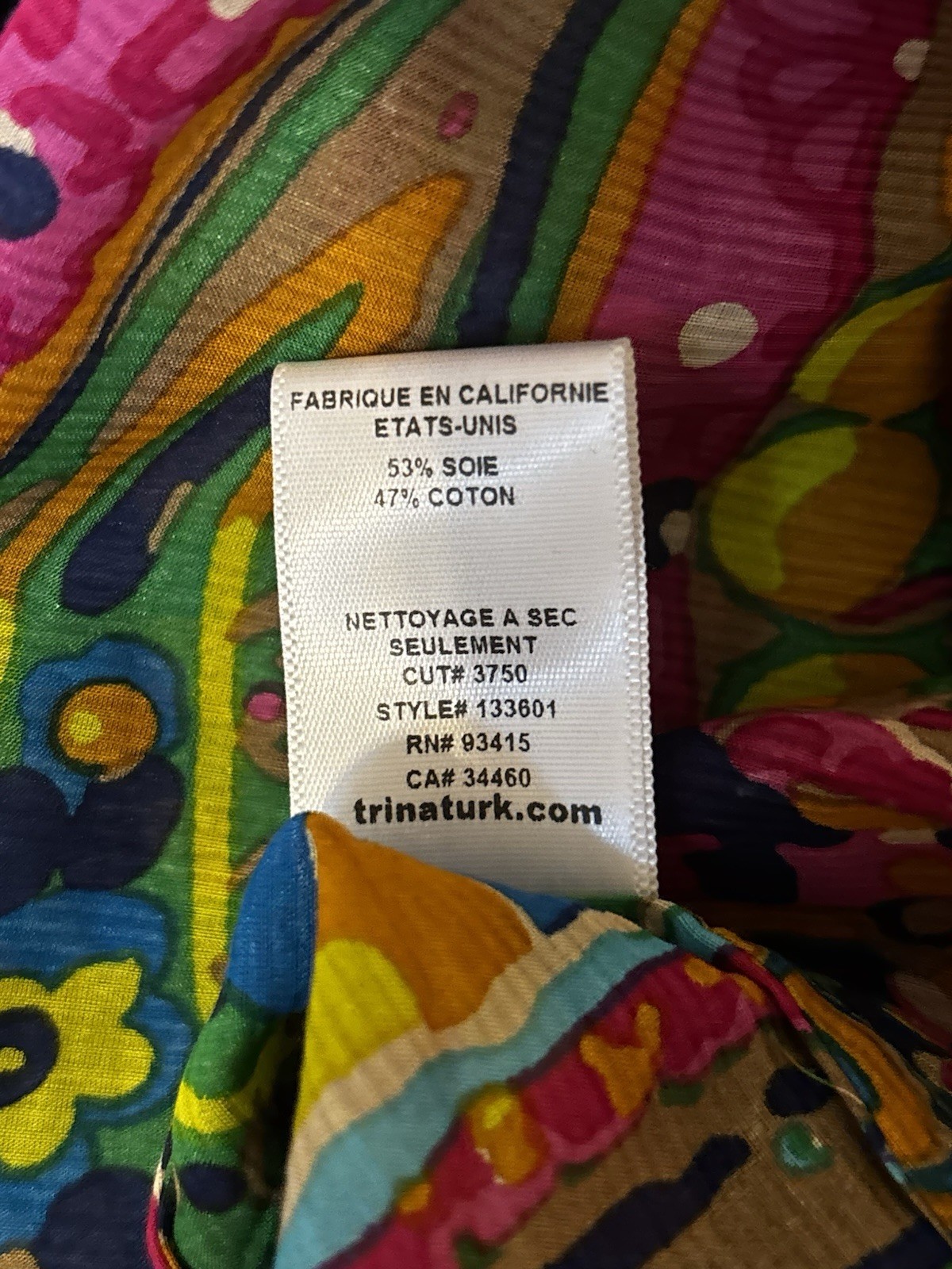 Trina Turk Silk Cotton Boho Old Money Quiet Luxury Resortcore Mob Wife Size 0