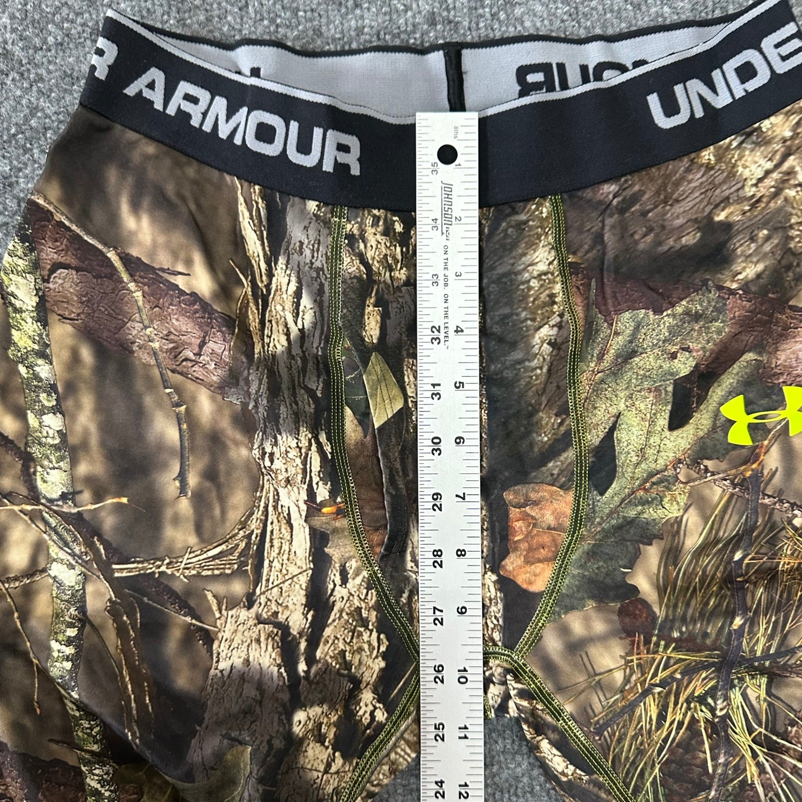 Under Armour Leggings Mens Large Mossy Oak Camo ColdGear Infrared Fitted Hunting