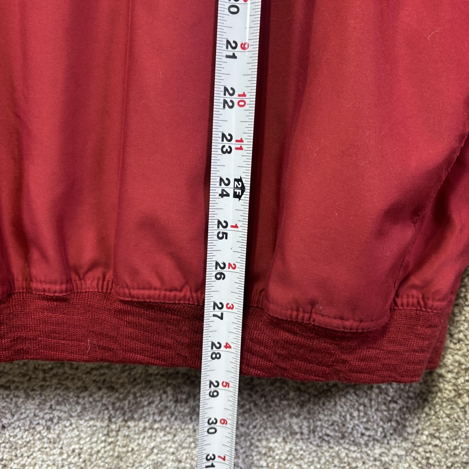 Oarsman 913 Jacket Mens XL Red 1/4 Zip Windbreaker Torrey Pines Golf Pullover