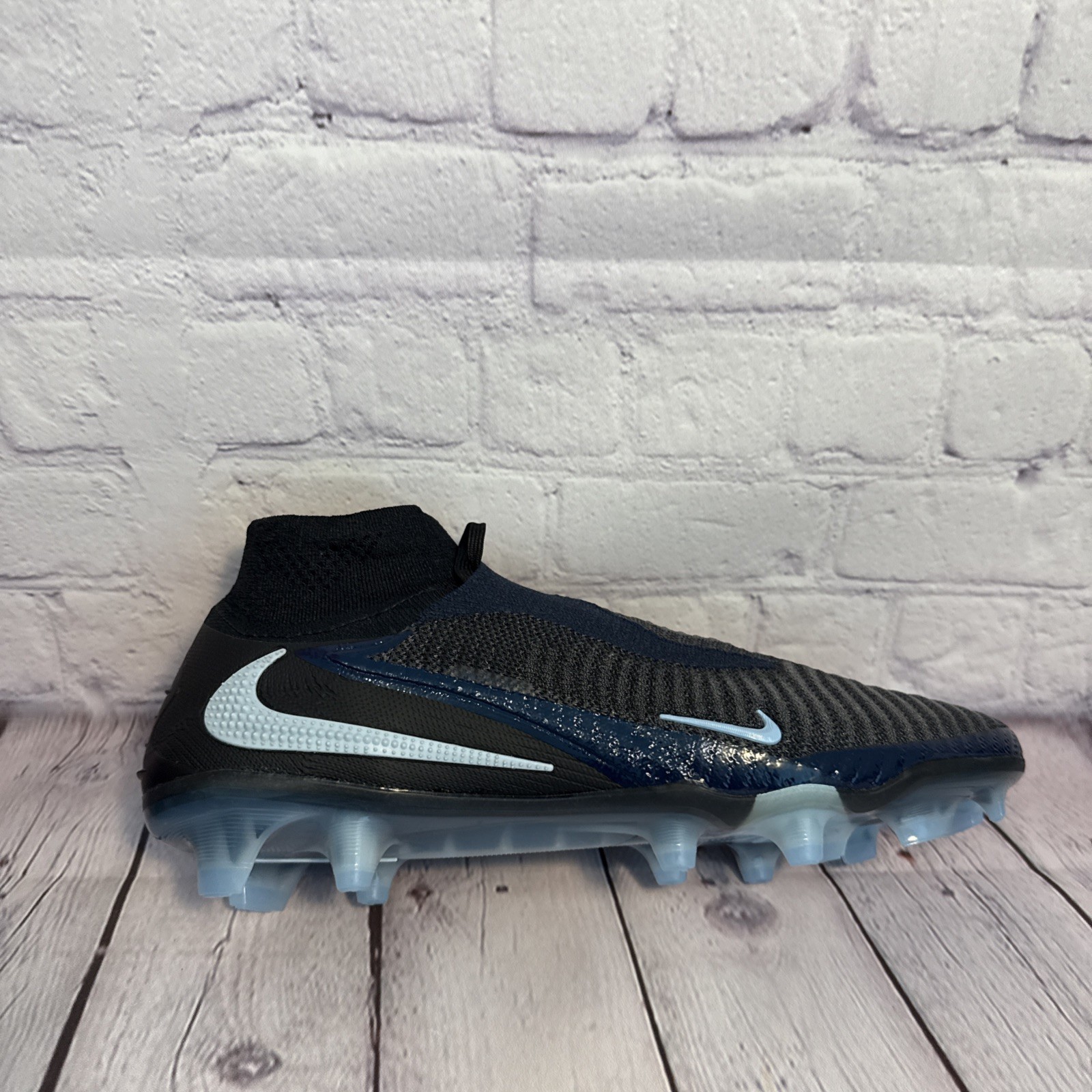 Nike Phantom 6 High Elite FG Black Ice Blue Soccer Cleats Men’s Size 9 NEW