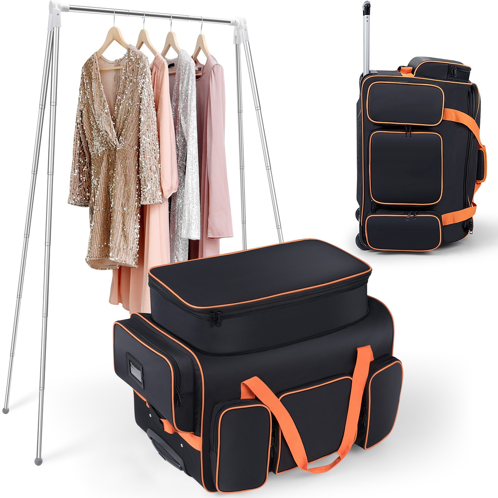 23″ Dance Bag with Garment Dance Costumes Rolling Garment Bags For Travel