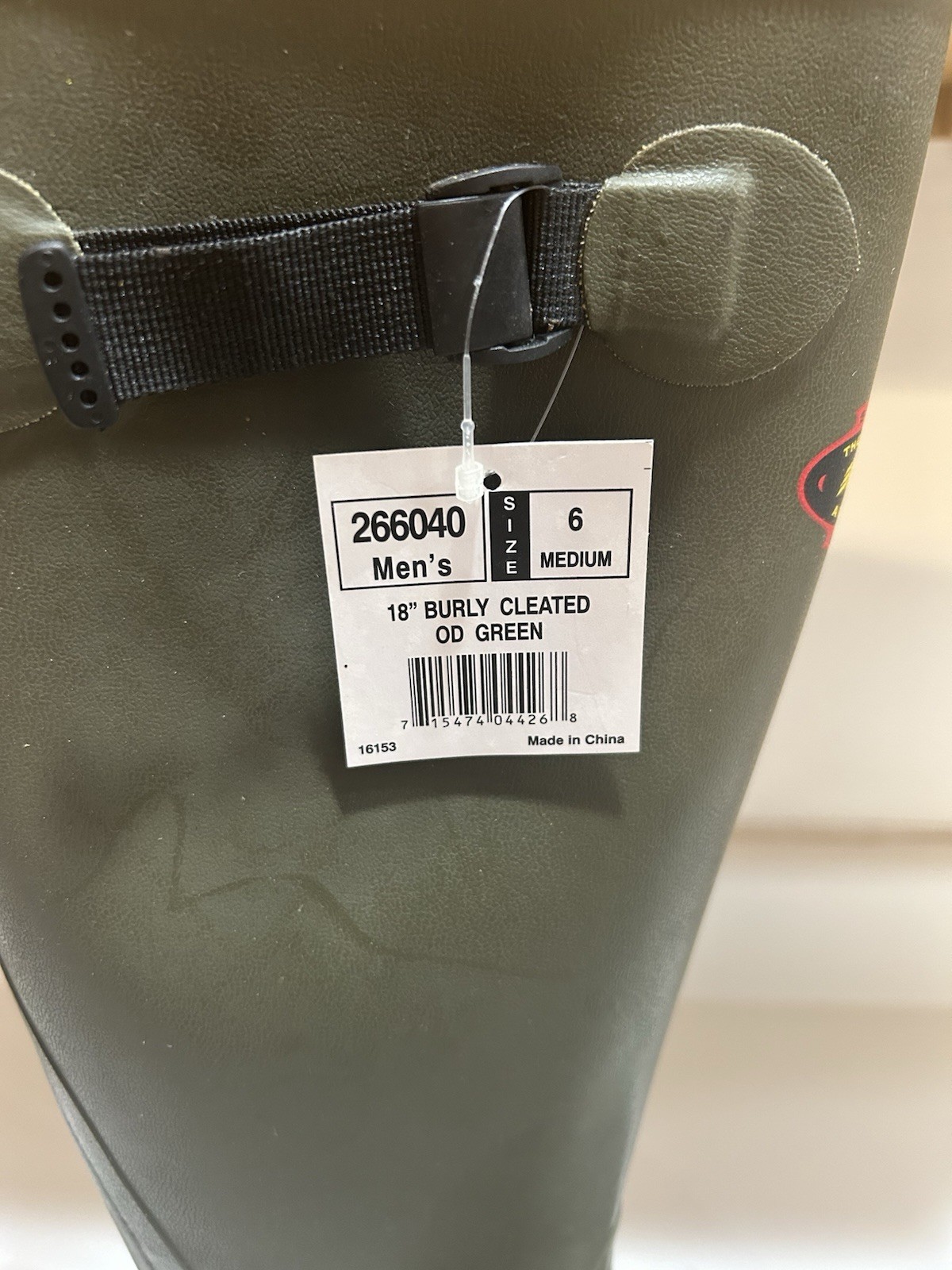 Lacrosse Burly Mens OD Green Cleated Rubber 18in WP Work/Hunting Boots- 20