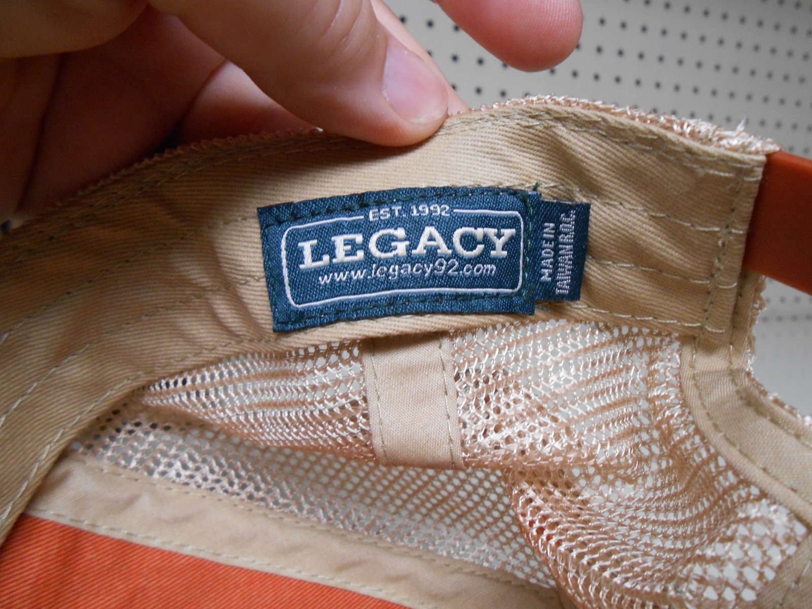 Legacy 2002 Barefoot Fredericksburg Trucker Hat Snapback Mesh Back Oragne/Cream