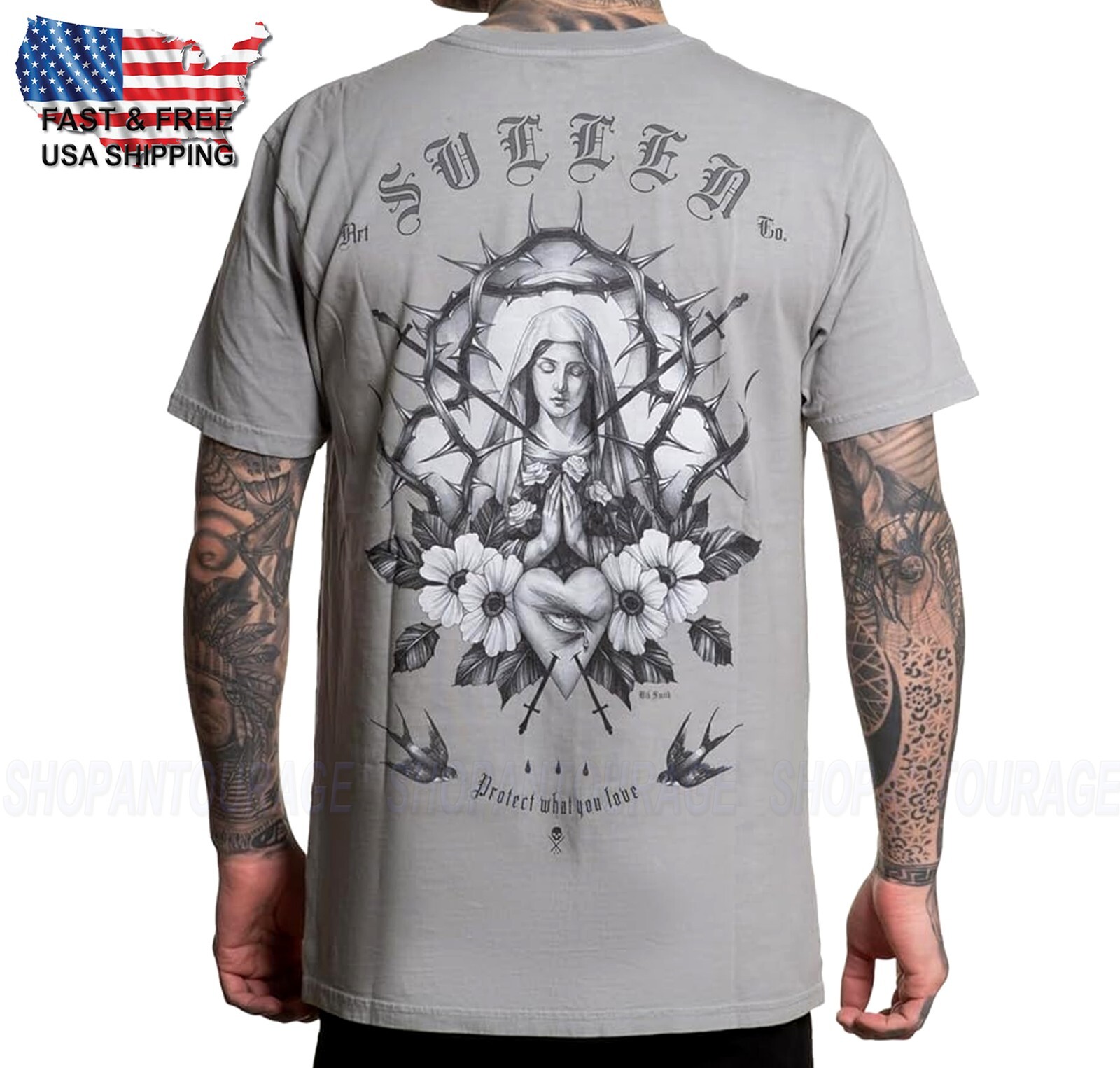 Sullen Art Collective Grace Premium Fit SCM6915 New Short Sleeve T-shirt For Men