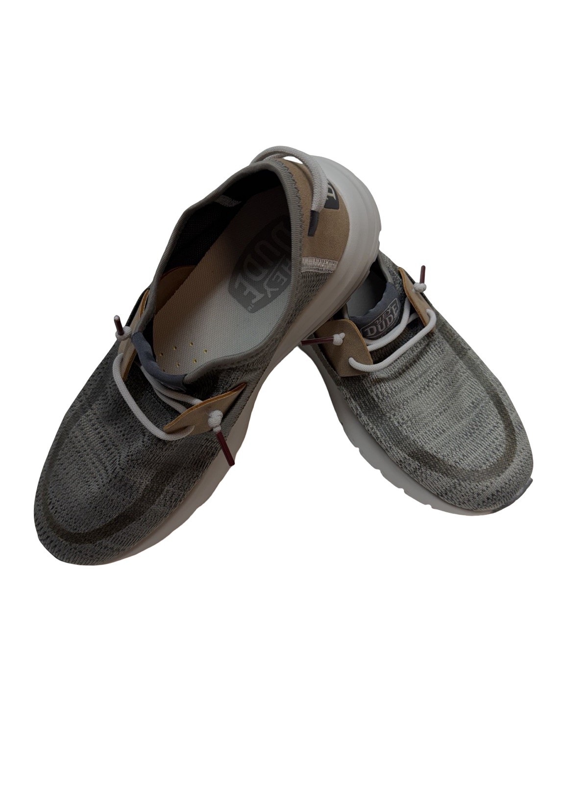 Hey Dude Sirocco M Grey Mix Knit Slip On Sneakers 40140-1LJ Size 8 New No Tags