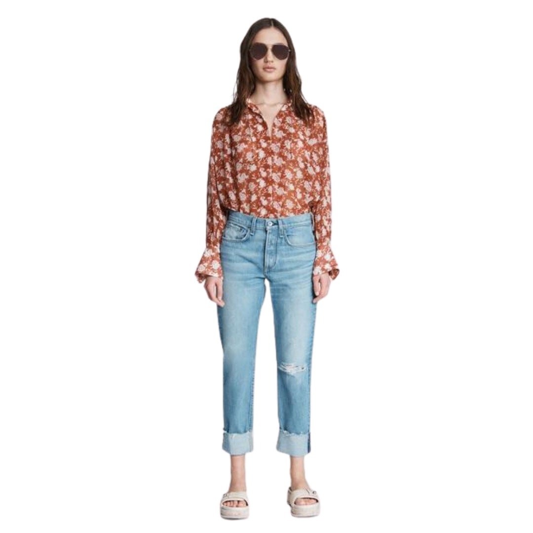 Rag & Bone | Rosa Mid-Rise Boyfriend in Jones | Size 23