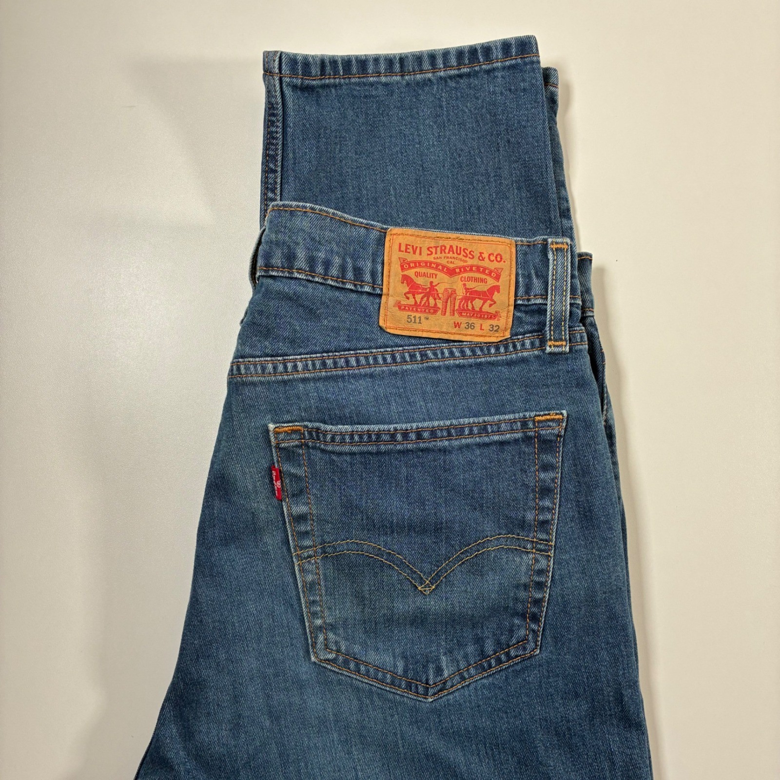 Levi’s 511 Slim Fit Jeans 36×32 Blue Medium Wash Denim Stretch Pants