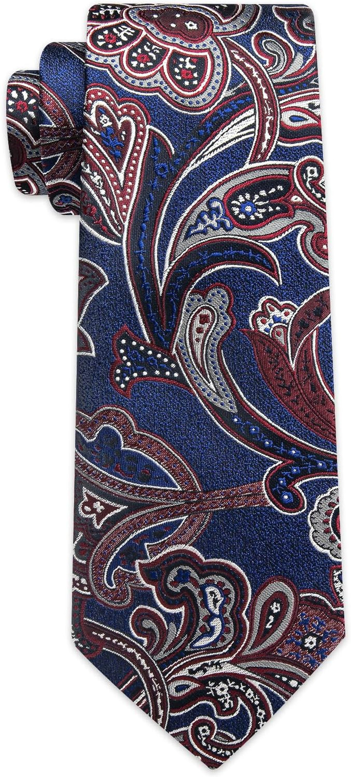 Paisley Tie Sets Floral Necktie Handkerchief Cufflinks Set Silk Woven Ties Busin