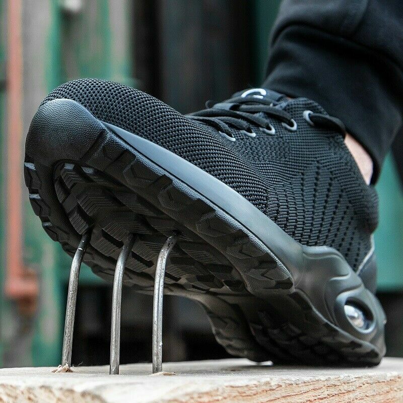 Mens Work Boots Safety Shoes Steel Toe shoes Sneakers Lightweight size 9 10 12