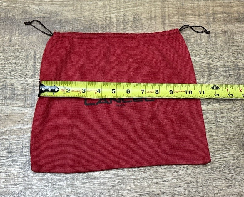 Lancel Paris small dust red bag 9.5 inches X 11 inches