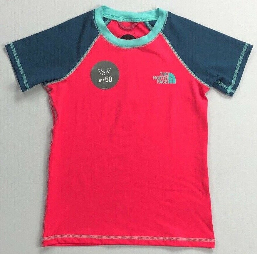 Girl’s Youth The North Face Flashdry Amphibious Tee Shirt UPF 50 NEW