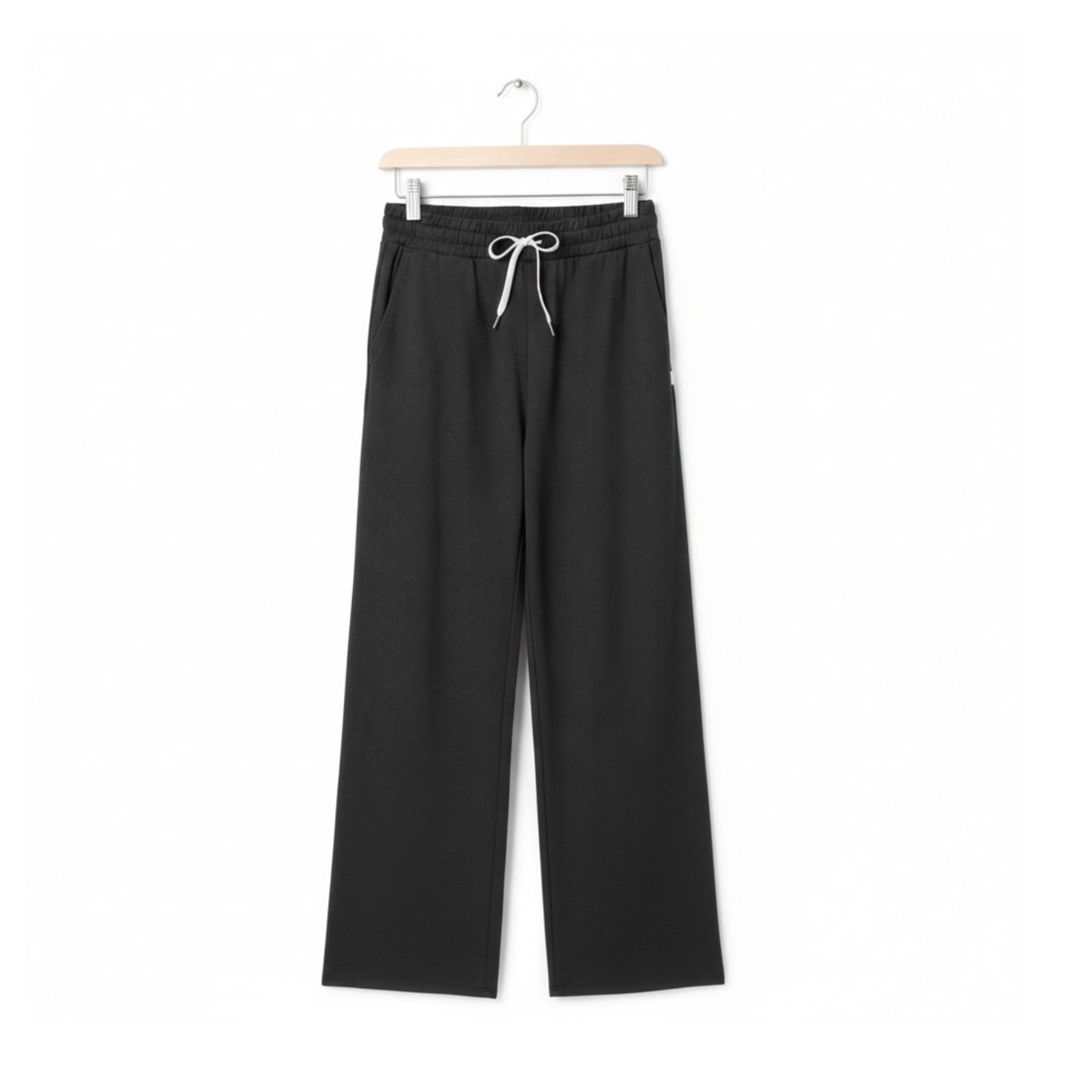 NWT Vuori Women’s Halo Essential Wideleg Pant, Black Heather, Regular, New