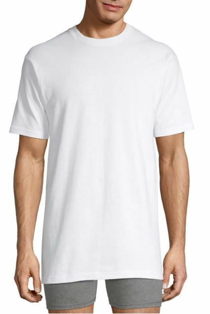 Stafford 4-Pack Men’s Heavy Weight 100% Cotton Crew-Neck T-Shirt White