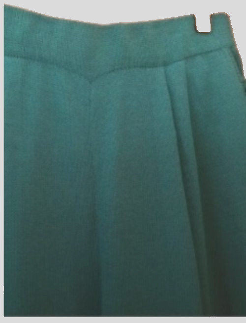 St John Collection Santana Knit Pants Green Pleated Size 8 Straight Leg Pull-On