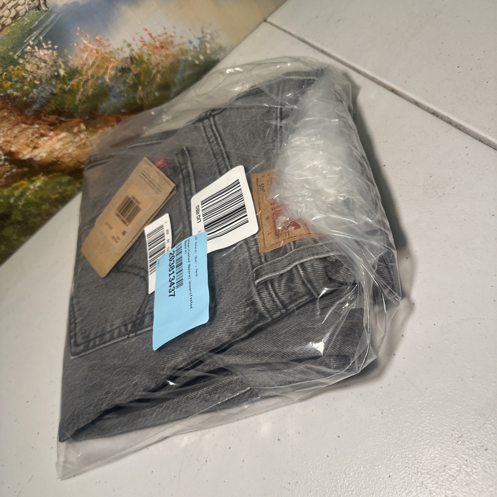 LEVI’S 501 DT Selvedge Jeans Denim Tears Irregular Biker Western Men 26×30 NOS
