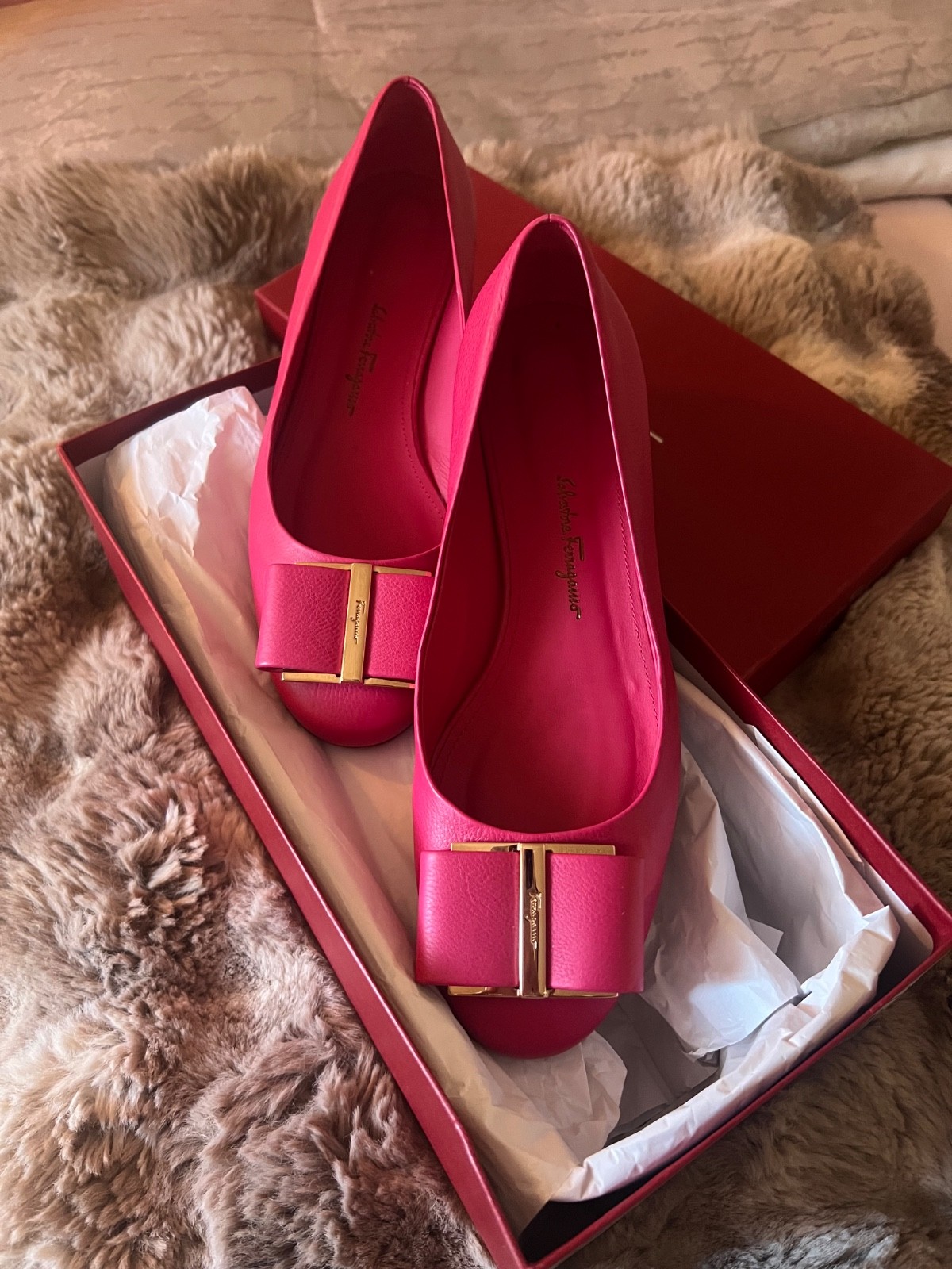 Salvatore Ferragamo Women’s Shoes – Size 6.5 – Fushia