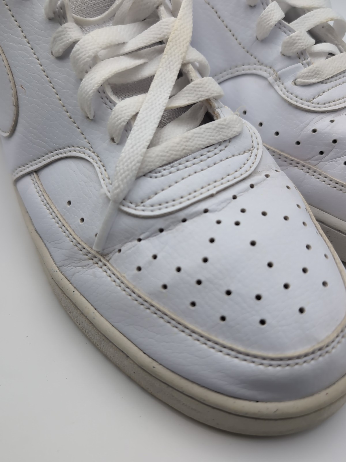 Size 12- Nike Court Vision Next Nature Low Triple White