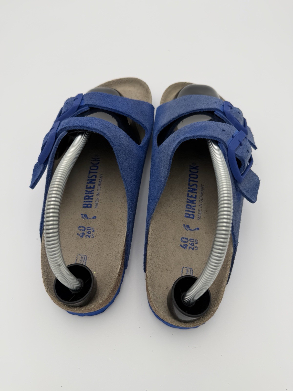 Birkenstock Arizona Ultra Blue Suede Soft Footbed Narrow Select Size W9, M7
