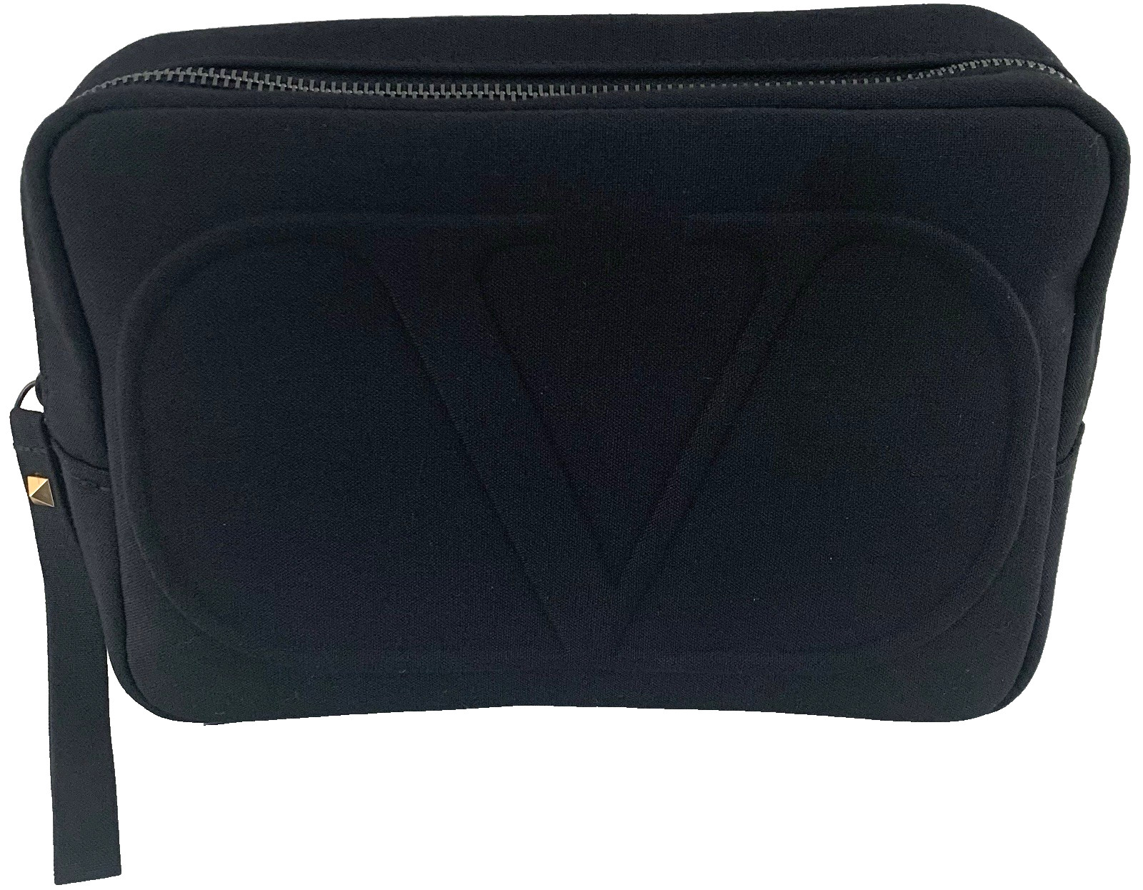 Valentino Beauty Pouch black Dopp Case toiletry travel cosmetic Bag New
