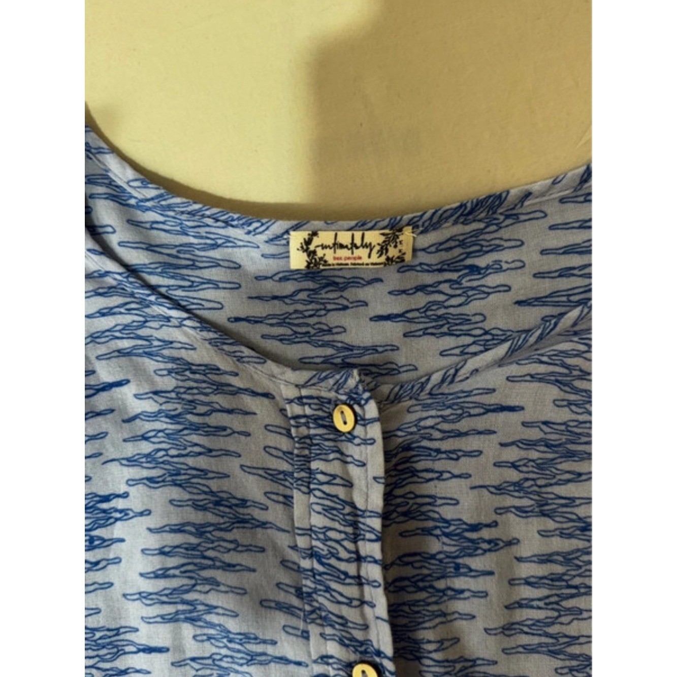 Intimately Free People Blooms For You Sleep Shirt | Blue & White | M