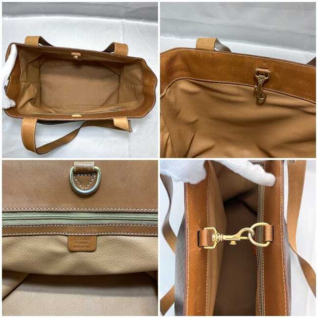 Celine Tote Bag ec-23355 Brown Macadam Large Capacity PVC Leather Used MC96