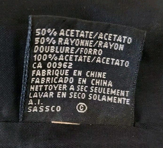 VTG Kasper for ASL Tailored Fit 5 button Jacket Black & White Herringbone Sz 8