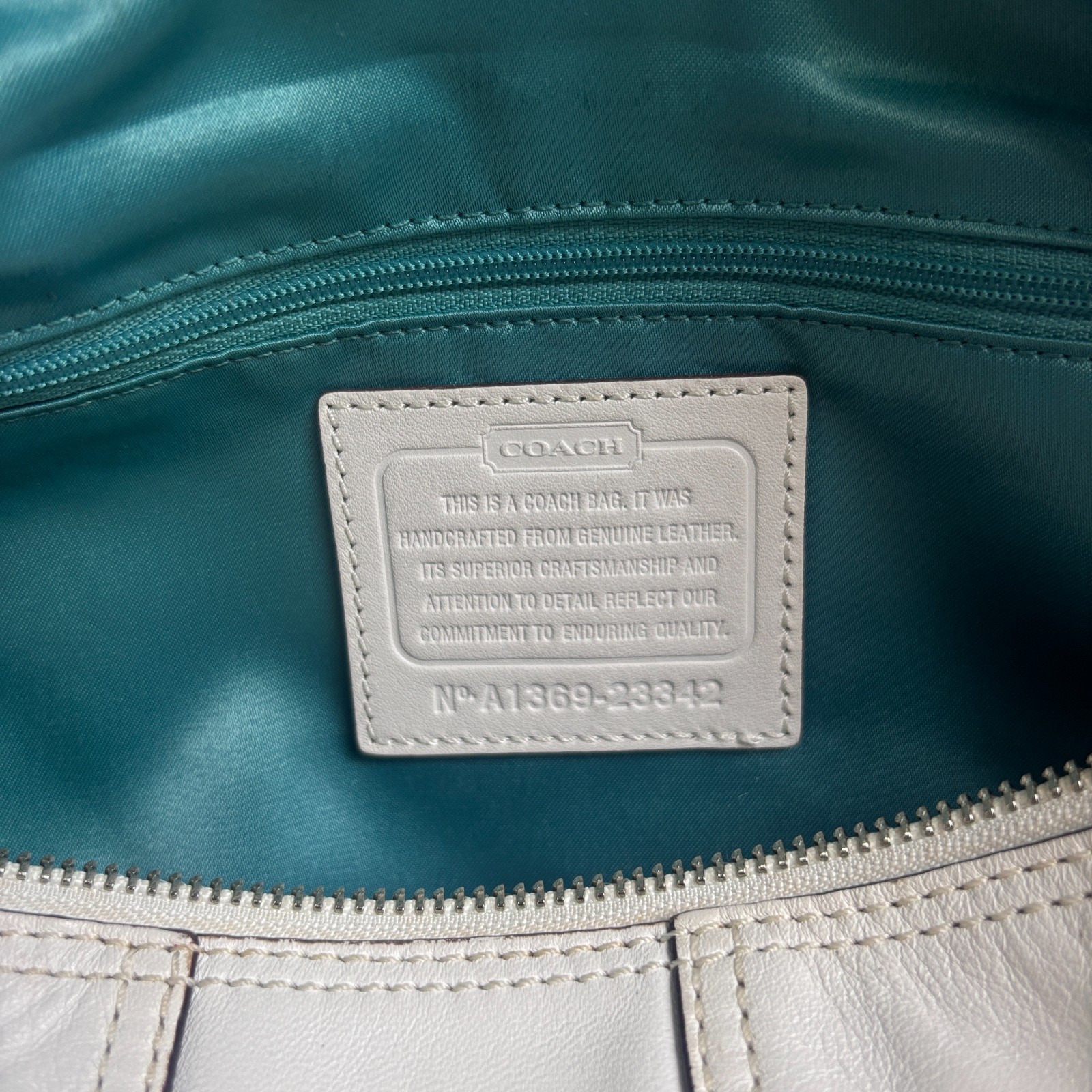 Coach Madison Juliette Satchel Bag in Natural White, Legacy